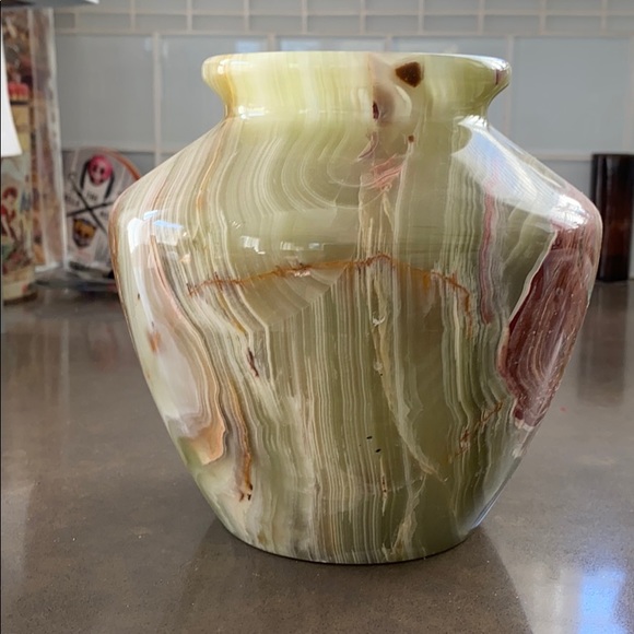 🏺Banded calcite vase - Picture 3 of 4